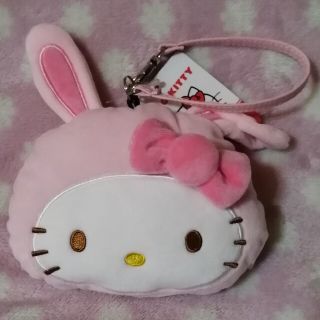 ★レアウサギ★【新品】サンリオ ぬいぐるみ パスケース(キティウサギ)