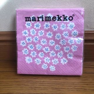 マリメッコ(marimekko)のマリメッコ ペーパーナプキン プケッティ ピンク 未開封(収納/キッチン雑貨)