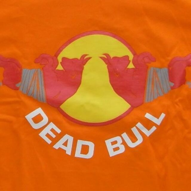 デッド・ブル(DEAD BULL)柄Tシャツ(オレンジ)／サイズM メンズのトップス(Tシャツ/カットソー(半袖/袖なし))の商品写真