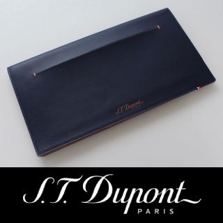 エステーデュポン(S.T. Dupont)の2614◆S.T.Dupontデュポン◆本革ネイビー◆パスポートケース◆新品(長財布)