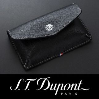 エステーデュポン(S.T. Dupont)の2595◆S.T.Dupontデュポン◆ゴート本革ブラック◆カードケース◆新品(名刺入れ/定期入れ)