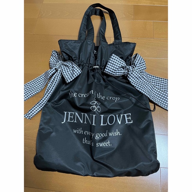 JENNI(ジェニィ)のJENNI ベルト付きワンピース、ナイロンバッグ、小さめポシェットセット キッズ/ベビー/マタニティのキッズ服女の子用(90cm~)(ワンピース)の商品写真