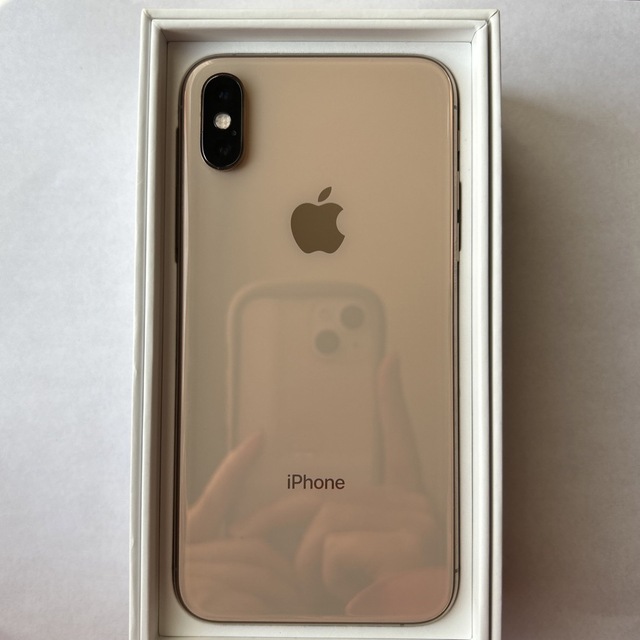 iPhone Xs 10s Gold 256 GB SIMフリー 付属品付き - スマートフォン本体