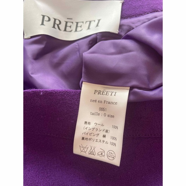 PREETI パープルミニスカート レディースのスカート(ミニスカート)の商品写真