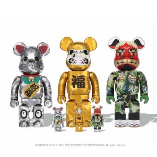 ベアブリック(BE@RBRICK)のBE@RBRICK BAPE 招き猫 銀メッキ / 達磨 金メッキ / 獅子舞(その他)