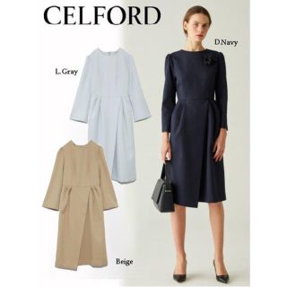 セルフォード(CELFORD)のCELFORD タックワンピース(ひざ丈ワンピース)