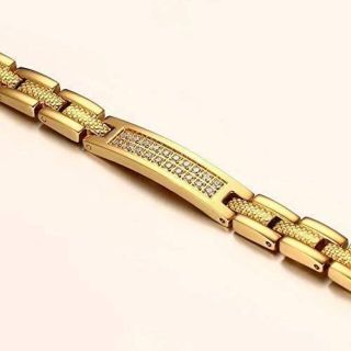 匿名配送 レディース 18金ゴールド 磁気ネックレス&磁気ブレスレット2