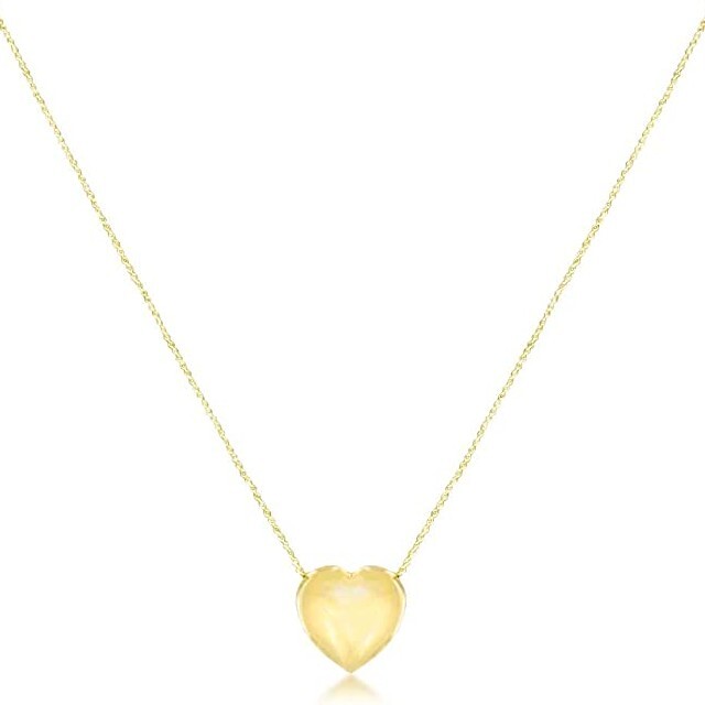 K18 YG  Large Heart Pendant Chain  ネックレス レディースのアクセサリー(ネックレス)の商品写真