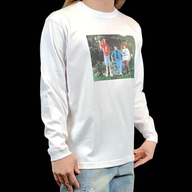 【新品送料込】バックトゥザフューチャー マーティマクフライ三兄弟 写真 ロンT メンズのトップス(Tシャツ/カットソー(七分/長袖))の商品写真