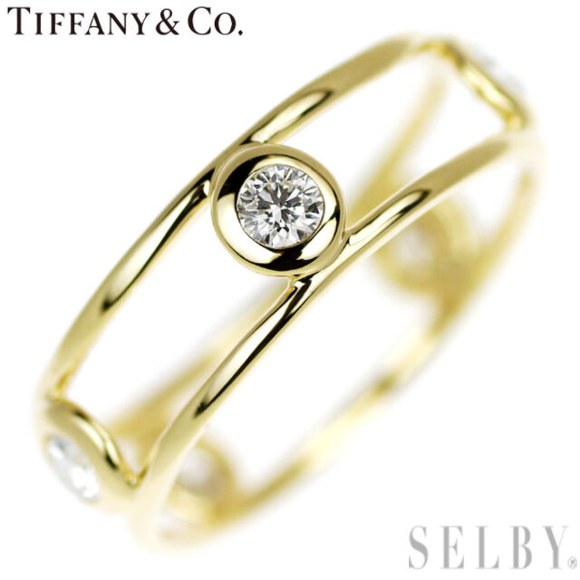 上品 Tiffany & Co. - ティファニー K18YG ダイヤモンド リング ダブル