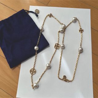 Tory Burch パール ゴールド ロング ネックレス