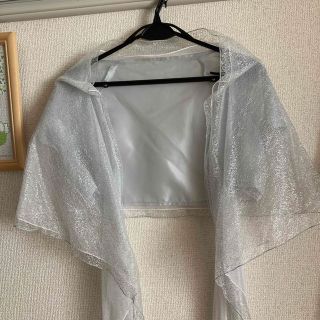 結婚式　ストール/ショレロ シルバーラメ(その他)