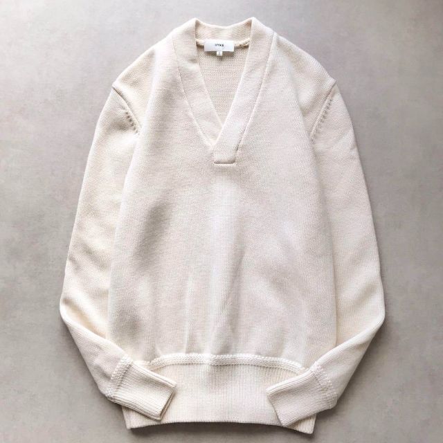△美品△HYKE // Vネック ウール ニット△サイズ1△ハイク www