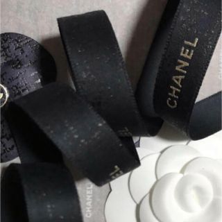 シャネル(CHANEL)の5m♡CHANEL ツイード柄ネイビー　リボン(ショップ袋)