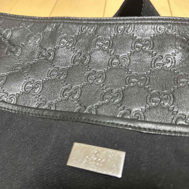 Gucci(グッチ)のグッチ 161822 ショルダーバッグ ナイロン レザー ブラック メンズ メンズのバッグ(ショルダーバッグ)の商品写真