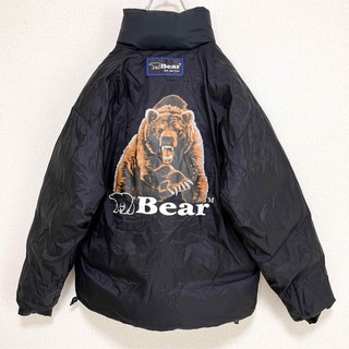 【Bear USA】90s希少 クマ ビックプリント ロゴ刺繍 リバーシブル
