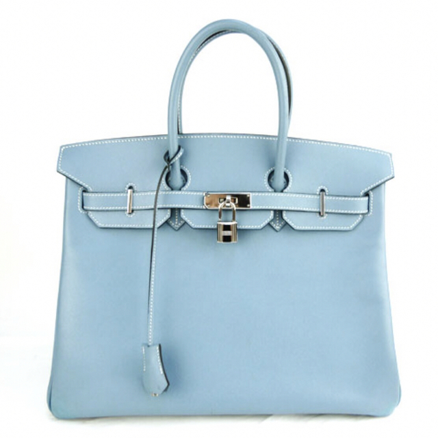 Hermes(エルメス)の【エルメス】正規品　人気カラー バーキン 35 ハンドバッグ 水色 ブルー レディースのバッグ(ハンドバッグ)の商品写真