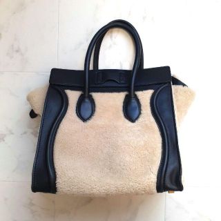 celine - レア❣ セリーヌ ムートン ラゲージ ミニショッパーの通販 by ...