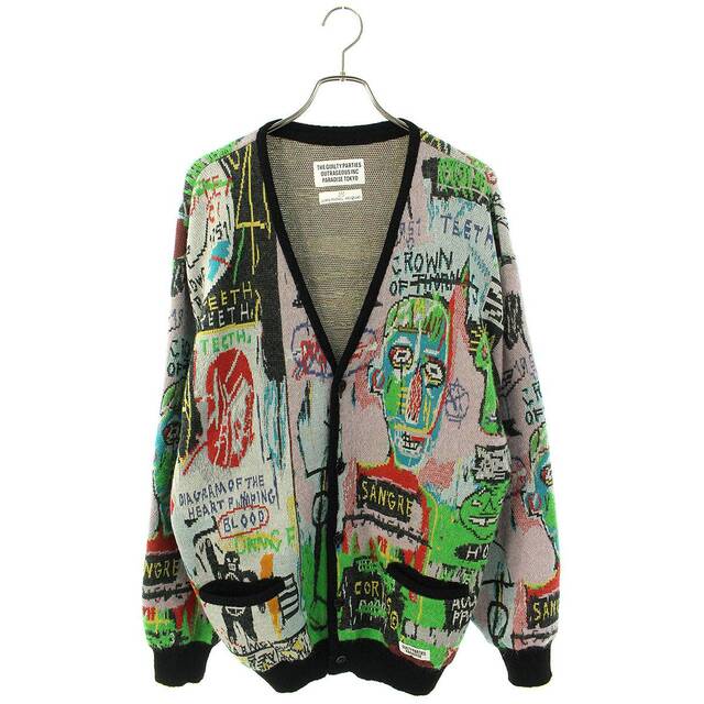 トップスワコマリア JEAN-MICHEL BASQUIAT KNIT CARDIGAN ジャン=ミシェル・バスキア ニットカーディガン メンズ XL