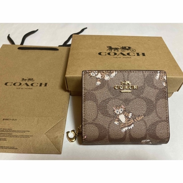 COACH コーチ スナップ ウォレット イン シグネチャー 二つ折り財布