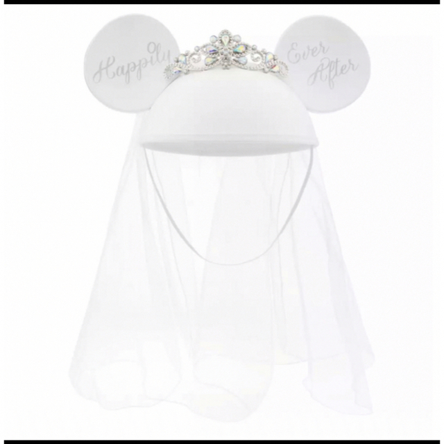 Disney(ディズニー)の日本未発売　イヤーハット　結婚 エンタメ/ホビーのアニメグッズ(その他)の商品写真