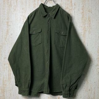 エディーバウアー(Eddie Bauer)のエディーバウアー ベビーネルシャツ シャモアクロス グリーン アメリカUS古着(シャツ)