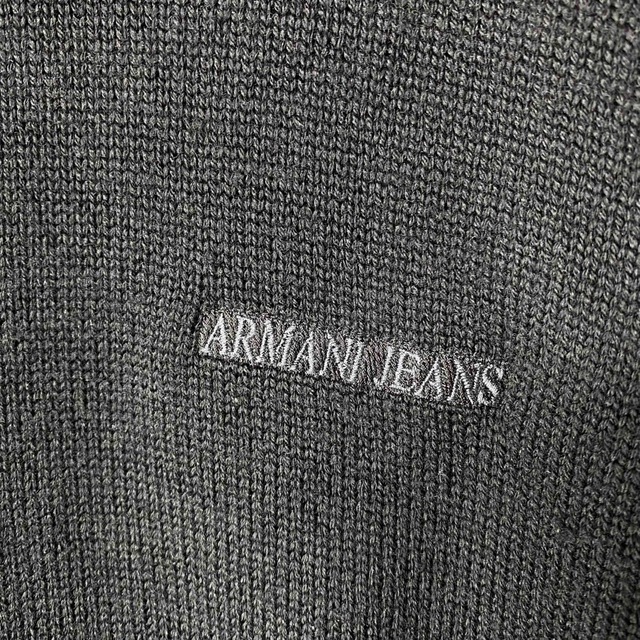 ARMANI JEANS(アルマーニジーンズ)のイタリア製 ARMANI JEANS ラナウール ニット ブラック XL メンズのトップス(ニット/セーター)の商品写真