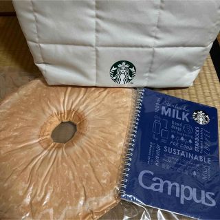 スターバックスコーヒー(Starbucks Coffee)のスタバ福袋　トートバッグ　リングノート　ドーナツクッション(トートバッグ)