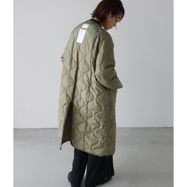 正規代理店 22FW HYKE QUILTED LINER COAT khaki 1