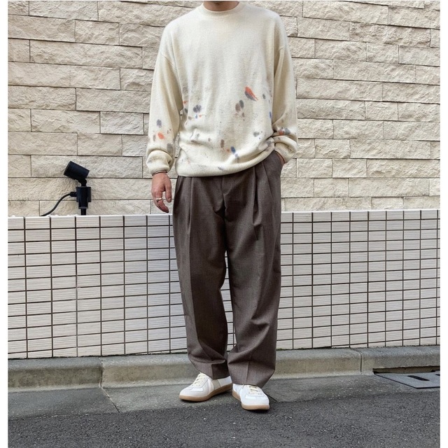 オーラリー auraleeベビーカシミアハンドペイントニットPO | www