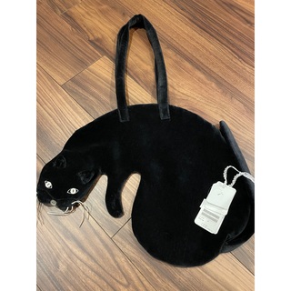 ミナペルホネン(mina perhonen)の新品 ミナペルホネン miyao bag ネイビー ブラック 猫バック ミャオ(ハンドバッグ)