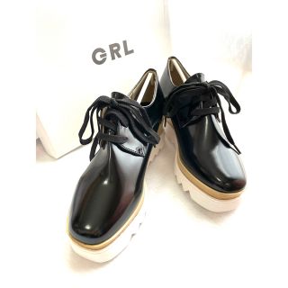 グレイル(GRL)のGRL 厚底　レースアップ　シューズ　エナメルブラック　（03）(その他)