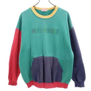 ミキハウス(mikihouse)のミキハウス ロゴ スウェット L グリーン系 mikihouse 長袖 トレーナー 裏起毛 メンズ 【中古】  【230104】(その他)