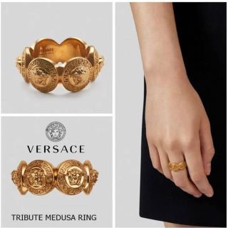 ヴェルサーチ(VERSACE)のVERSACE ヴェルサーチェ トリビュートメドゥーサリング/メンズ金(リング(指輪))