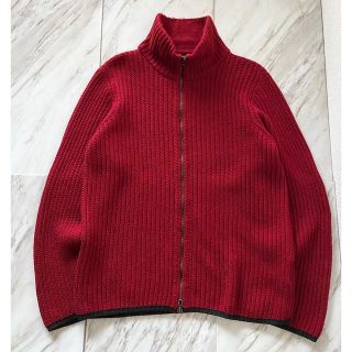 シーピーカンパニー(C.P. Company)の希少 Y2K 2001a/w c.p.company 濃赤 ドライバーズニット(ニット/セーター)