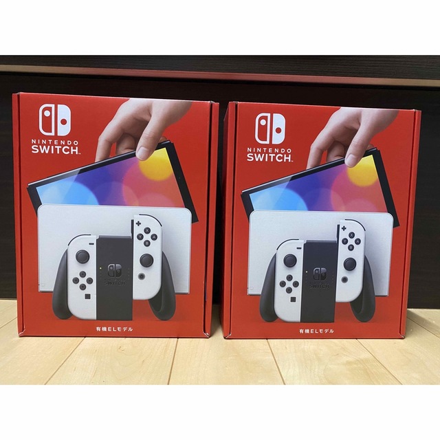 新品 未使用　Nintendo Switch 有機EL 本体 2台セット 白ゲームソフト/ゲーム機本体