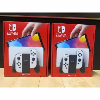 ニンテンドースイッチ(Nintendo Switch)の新品 未使用　Nintendo Switch 有機EL 本体 2台セット 白 (家庭用ゲーム機本体)