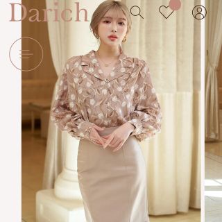 ダーリッチ(Darich)のDarich　新品　フラワーパターンボリュームシャツ(シャツ/ブラウス(長袖/七分))