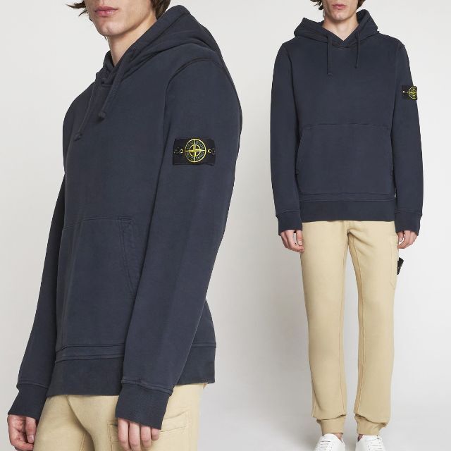 STONE ISLAND - 10 STONE ISLAND ネイビー パーカー フーディー