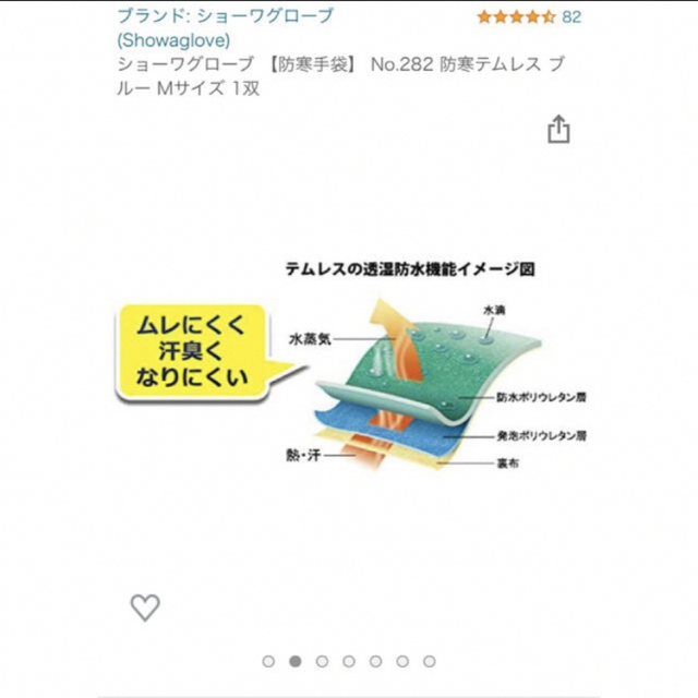 SHOWA(ショーワ)のテムレス　防寒　防水　Mサイズ スポーツ/アウトドアのアウトドア(登山用品)の商品写真