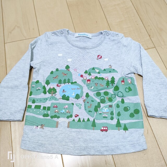 familiar(ファミリア)のfamiliar　長袖Tシャツ 80センチ キッズ/ベビー/マタニティのベビー服(~85cm)(Ｔシャツ)の商品写真