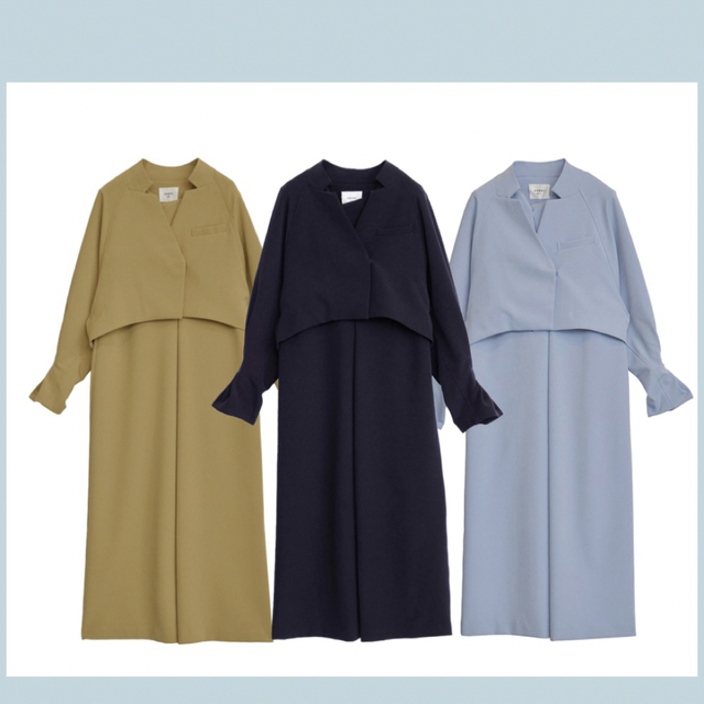 AMERI】OTONA SHORT JACKET SET UP DRESS ワンピース AMERI】OTONA SHORT JACKET SET UP DRESS ワンピース