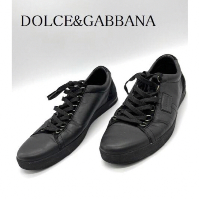 DOLCE&GABBANA - DOLCE&GABBANA ドルガバ スニーカー ブラック 美品の