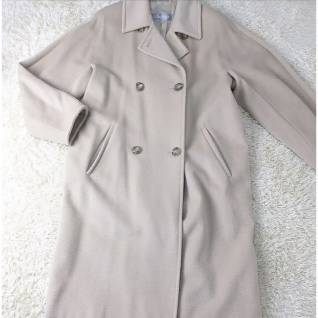 57%以上節約 ☘️美品 MaxMara 最高級白タグ カシミヤ混ハーフ