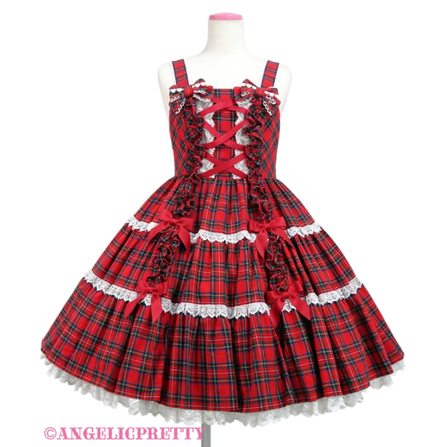 Angelic Pretty - 【🎀🍓様専用 】♡タータンチェック肩リボン Angelic Pretty - 【🎀🍓様専用 】♡タータンチェック肩リボン