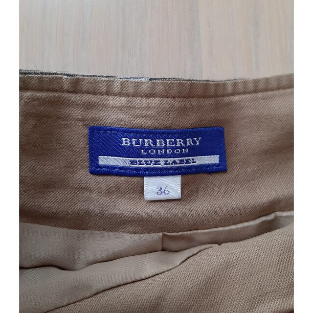 BURBERRY BLUE LABEL(バーバリーブルーレーベル)のバーバリー　チェック　ベージュ　キュロット レディースのスカート(ひざ丈スカート)の商品写真