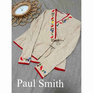 美品 ポールスミス Paul Smith カーディガン ボレロ ニット 花柄