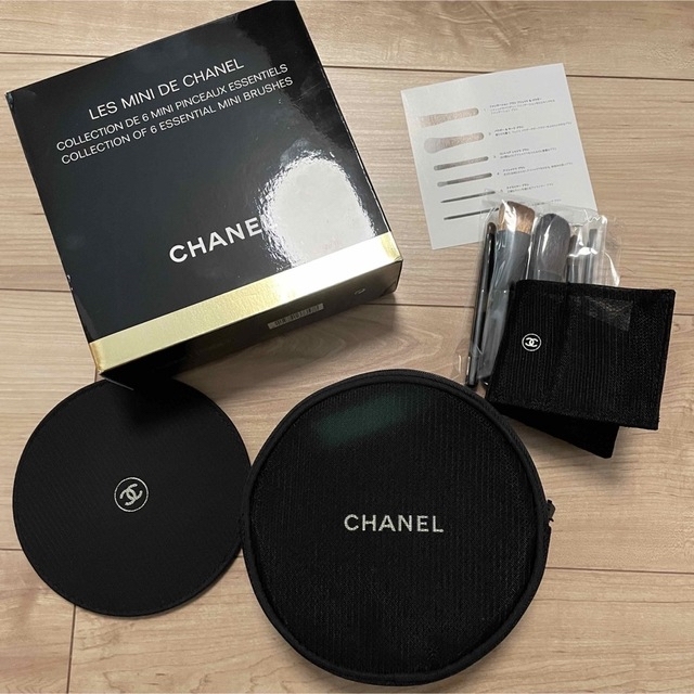 CHANEL シャネル コスメポーチセット ブラシ ブラック www