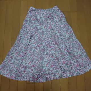 oxford　オクスフォード　スカート　可愛い　クインシー　花柄　未使用(ひざ丈スカート)