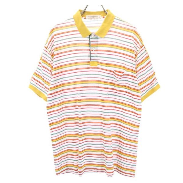 SALE/66%OFF】 Yves Saint Laurent ボーダーポロシャツYSL イヴサン